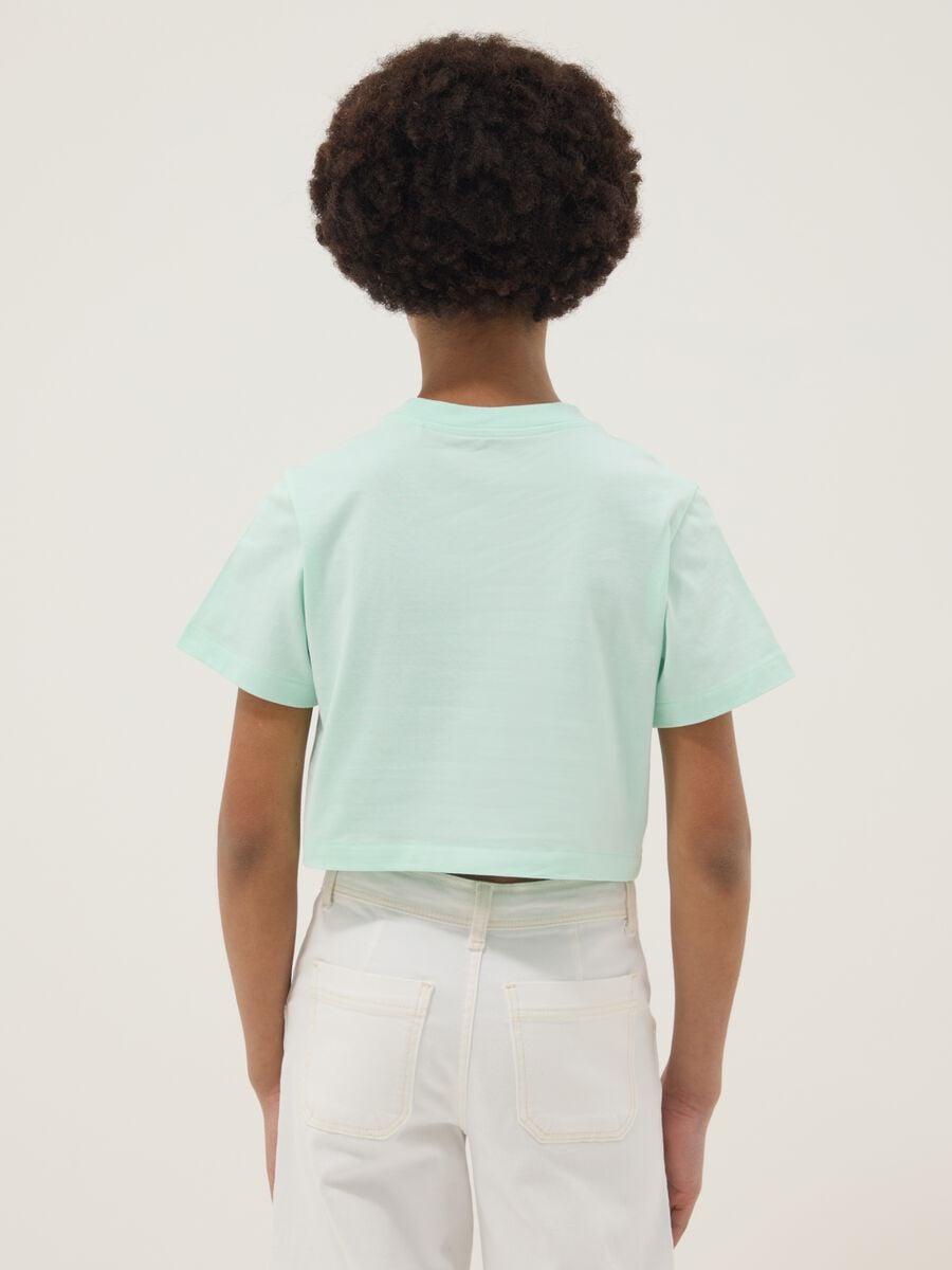 Gr&uuml;ne Boxy Fit T-Shirt aus reiner Baumwolle f&uuml;r M&auml;dchen_1