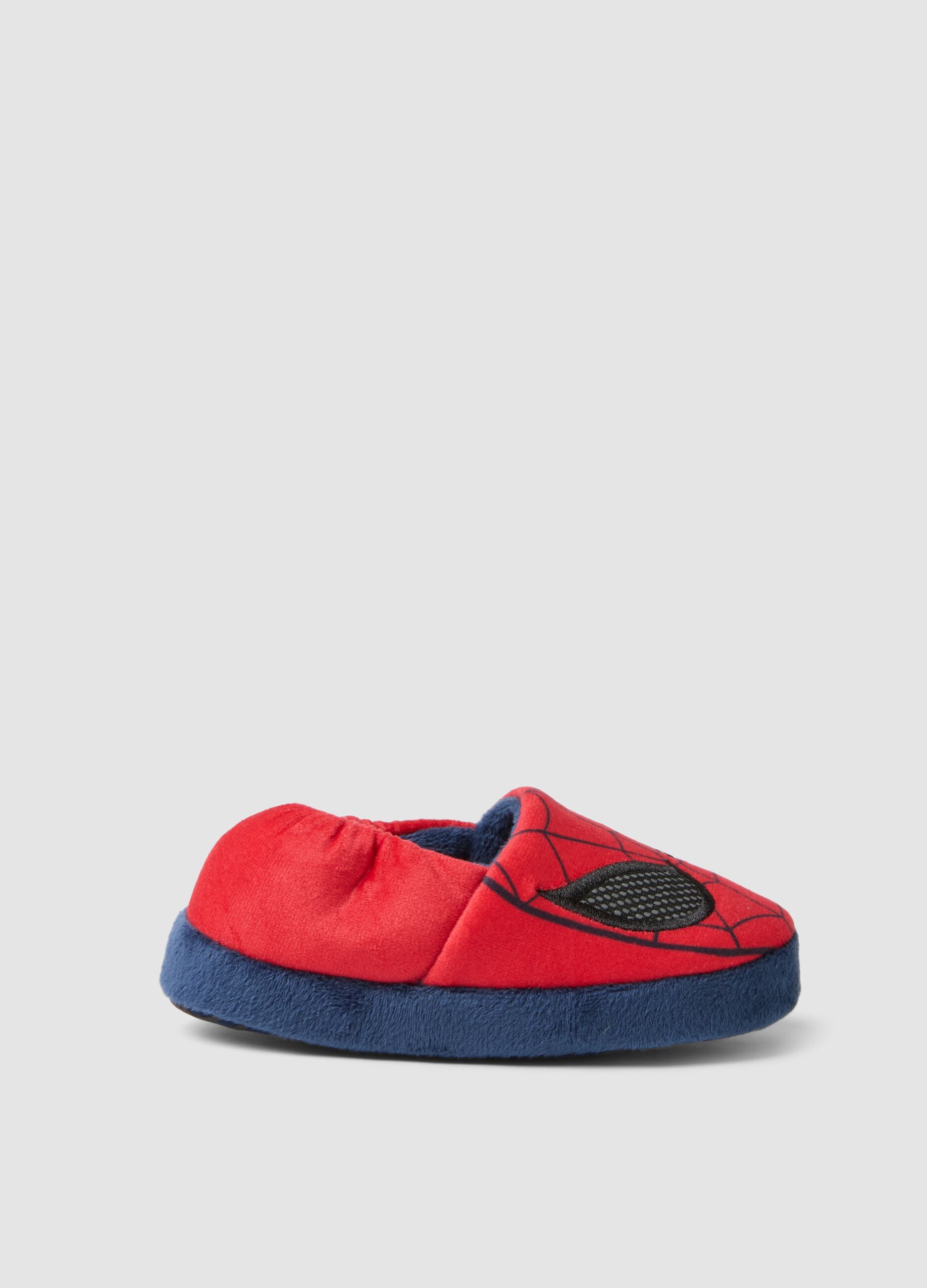 Red MARVEL Spider-Man slippers with web print for boys