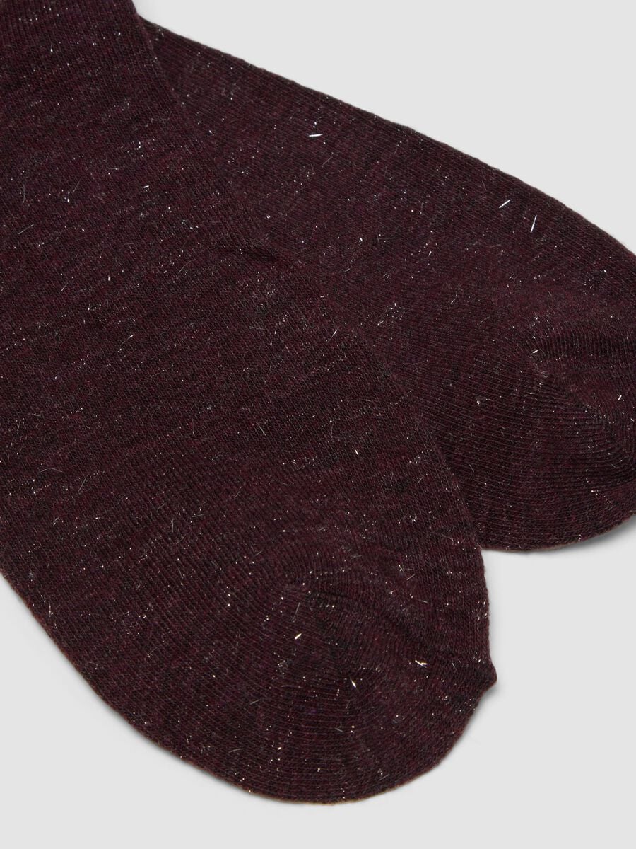 Red socks in stretch viscose_1