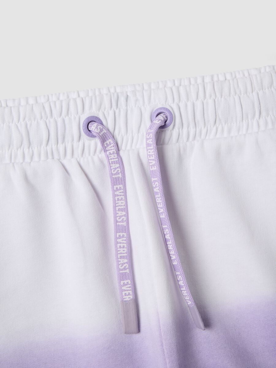 Short viola in misto cotone con vita elasticizzata per bambina regular fit_3