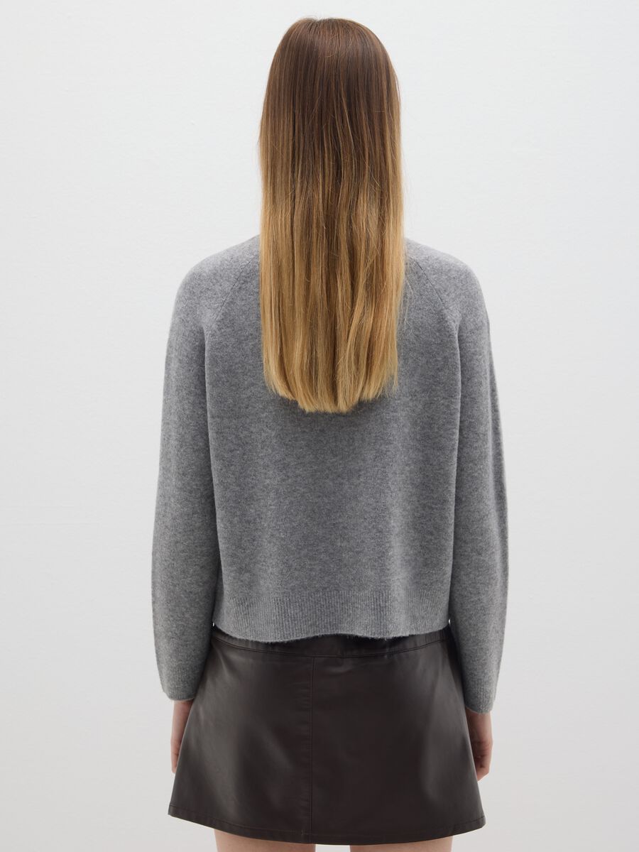 Grey jumper in viscose and wool blend_2