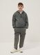 Boys' grey cotton blend cargo jogger trousers regular fit_0