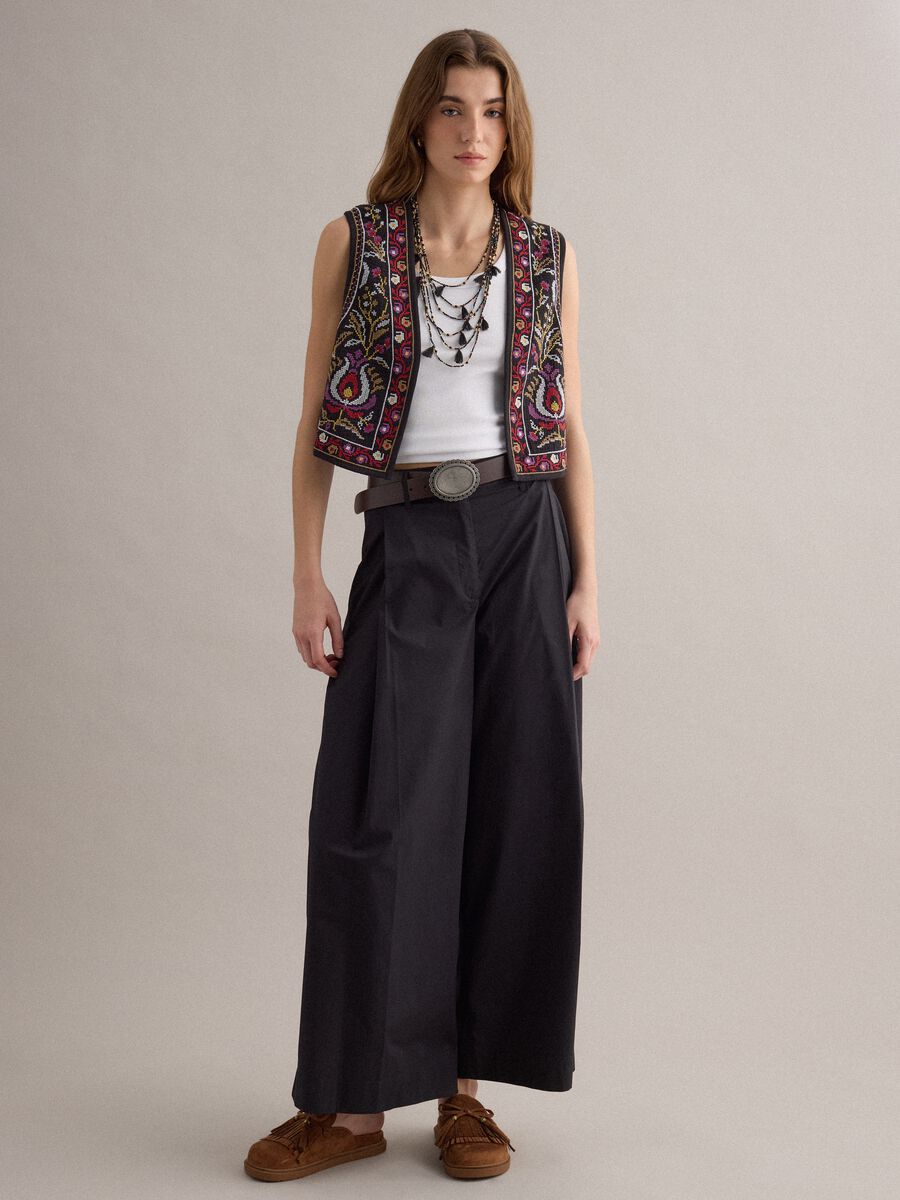 Multicolour necklace with black tassels_1