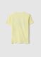Boy's yellow pure cotton regular fit T-shirt with lettering_4