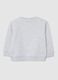Grey sweatshirt for children in regular fit cotton with print_1