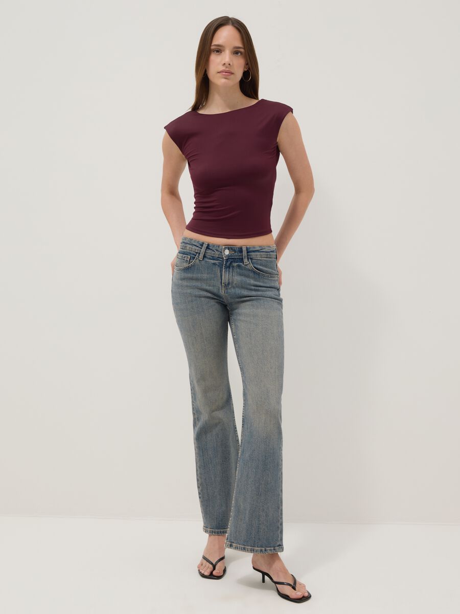 Violettes Top aus Stretchmaterial_2