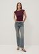Violettes Top aus Stretchmaterial_1