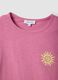 Rosa T-Shirt aus reiner Baumwolle im Relaxed Fit mit Sonnenprint_5