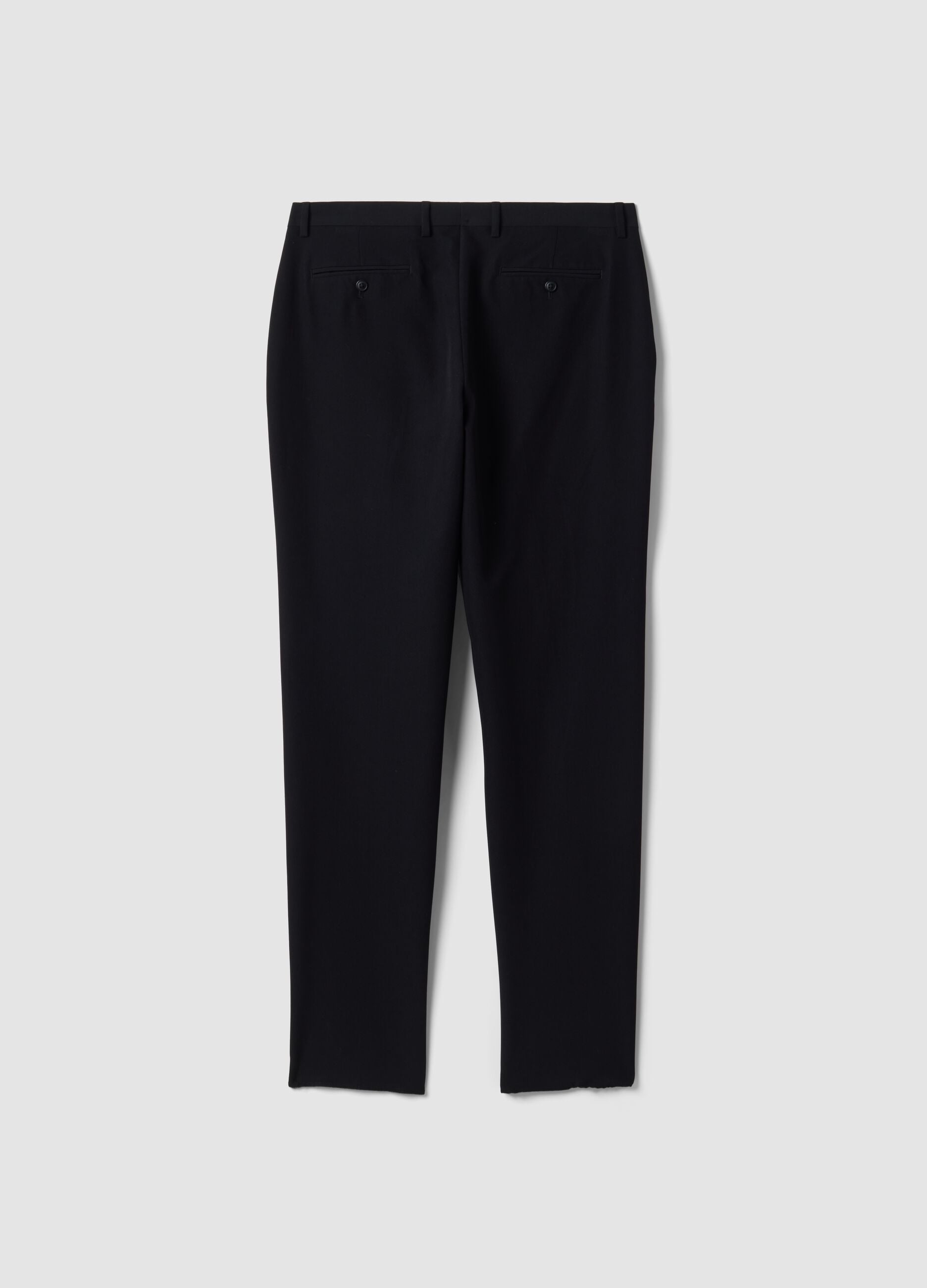 Pantaloni formali neri in viscosa elasticizzata slim fit