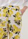Wei&szlig;e Hose aus reiner Viskose mit Zitronenprint, Regular Fit_3