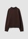 Brown stretch-viscose sweatshirt with regular-fit turtleneck_5