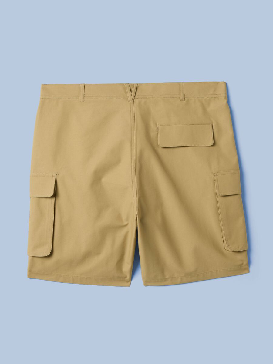 ALTAVIA SAILING beige pure cotton cargo shorts_5