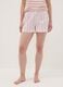 Pink striped organic cotton pyjama shorts_1