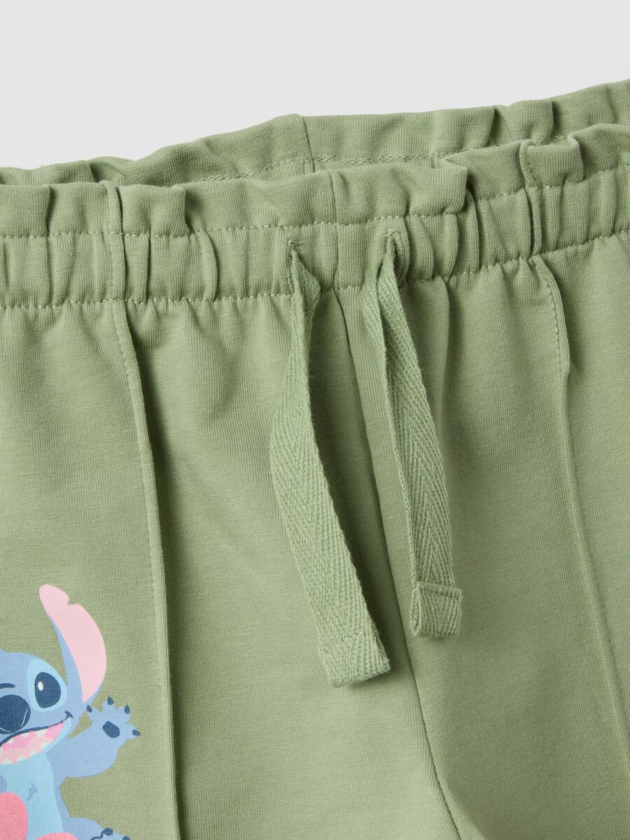Gr&uuml;ne Paperbag-Hose f&uuml;r M&auml;dchen aus elastischer Baumwolle Regular-Fit_2