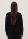 Black viscose blend regular fit cardigan with buttons_2