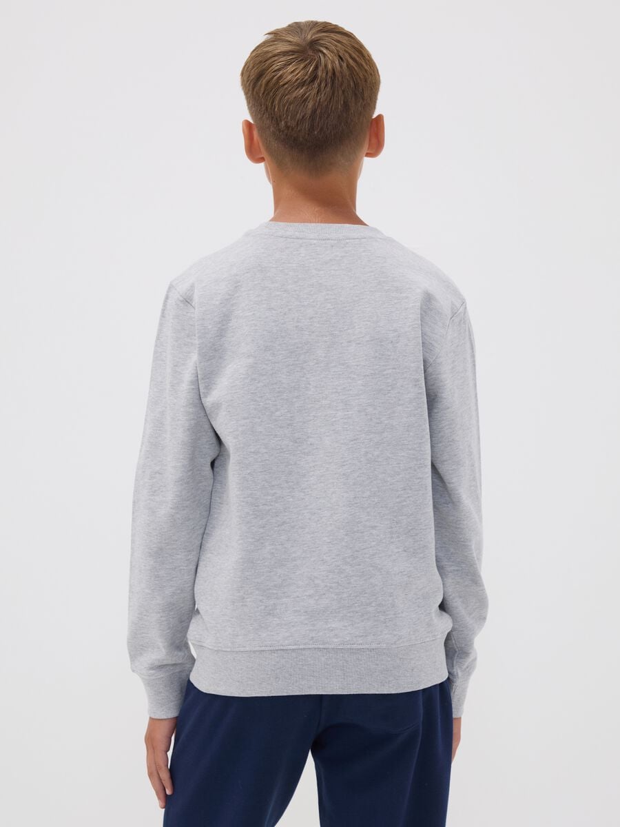 Sweatshirt cinzenta em mistura de algod&atilde;o e viscose com inscri&ccedil;&atilde;o &ldquo;Victory&rdquo; para rapaz_2