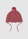 Cappello rosa in puro cotone organico jacquard traforato_2