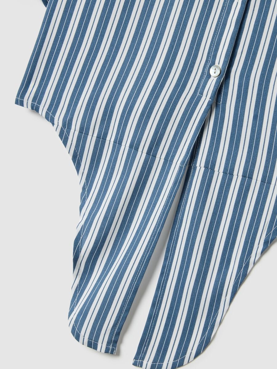 Mehrfarbig gestreiftes Regular-Fit-Hemd aus reiner Viskose_5