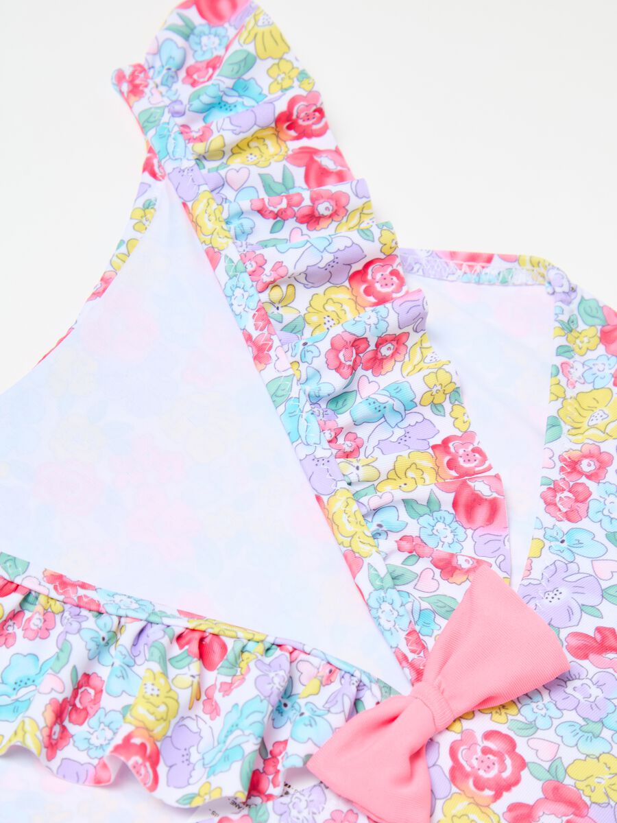 One-piece swimsuit with floral pattern_2