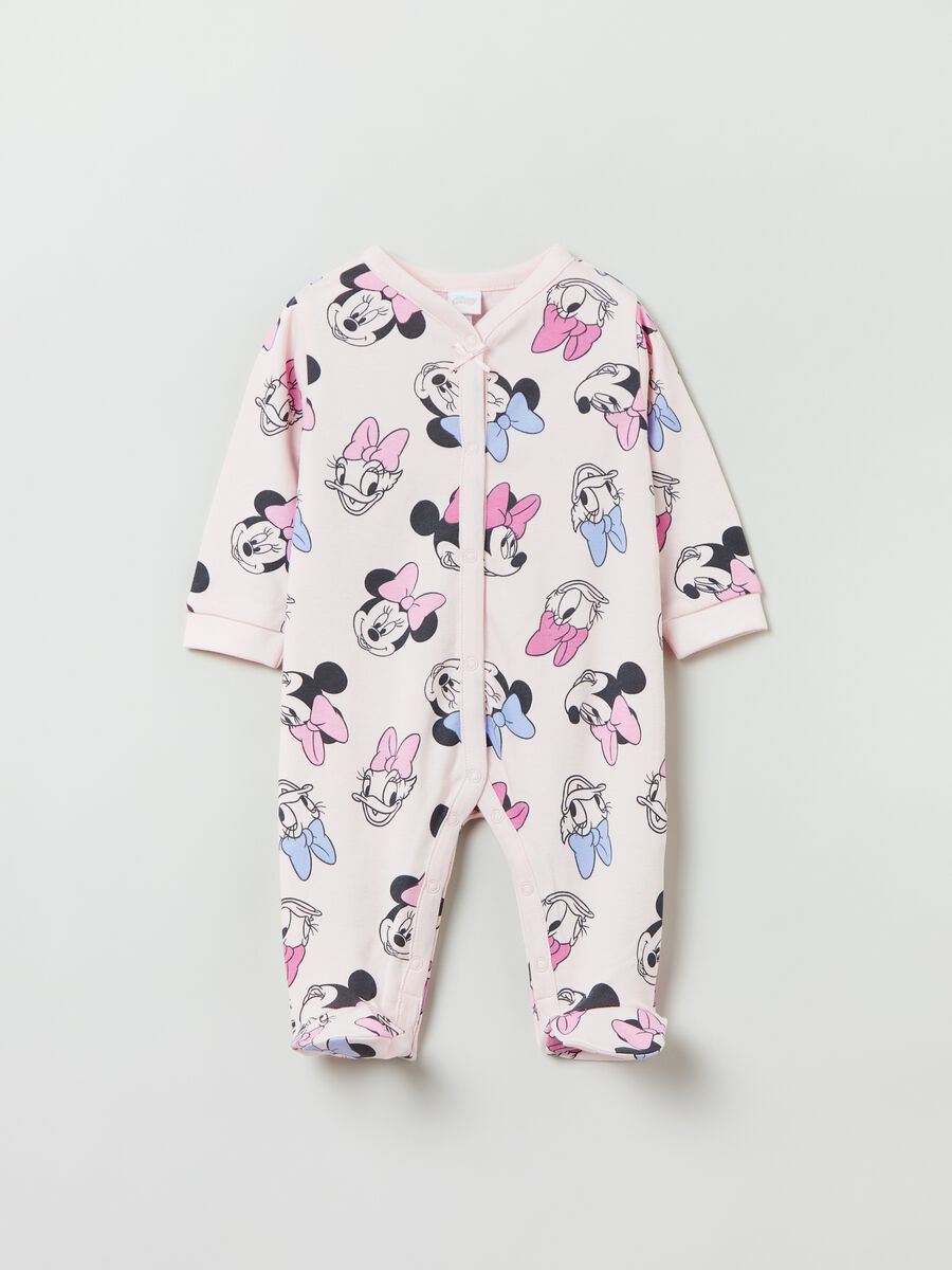 Cotton onesie with Mickey Mouse and Daisy Duck print_0