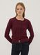 Red viscose-blend cardigan in plain knit_2