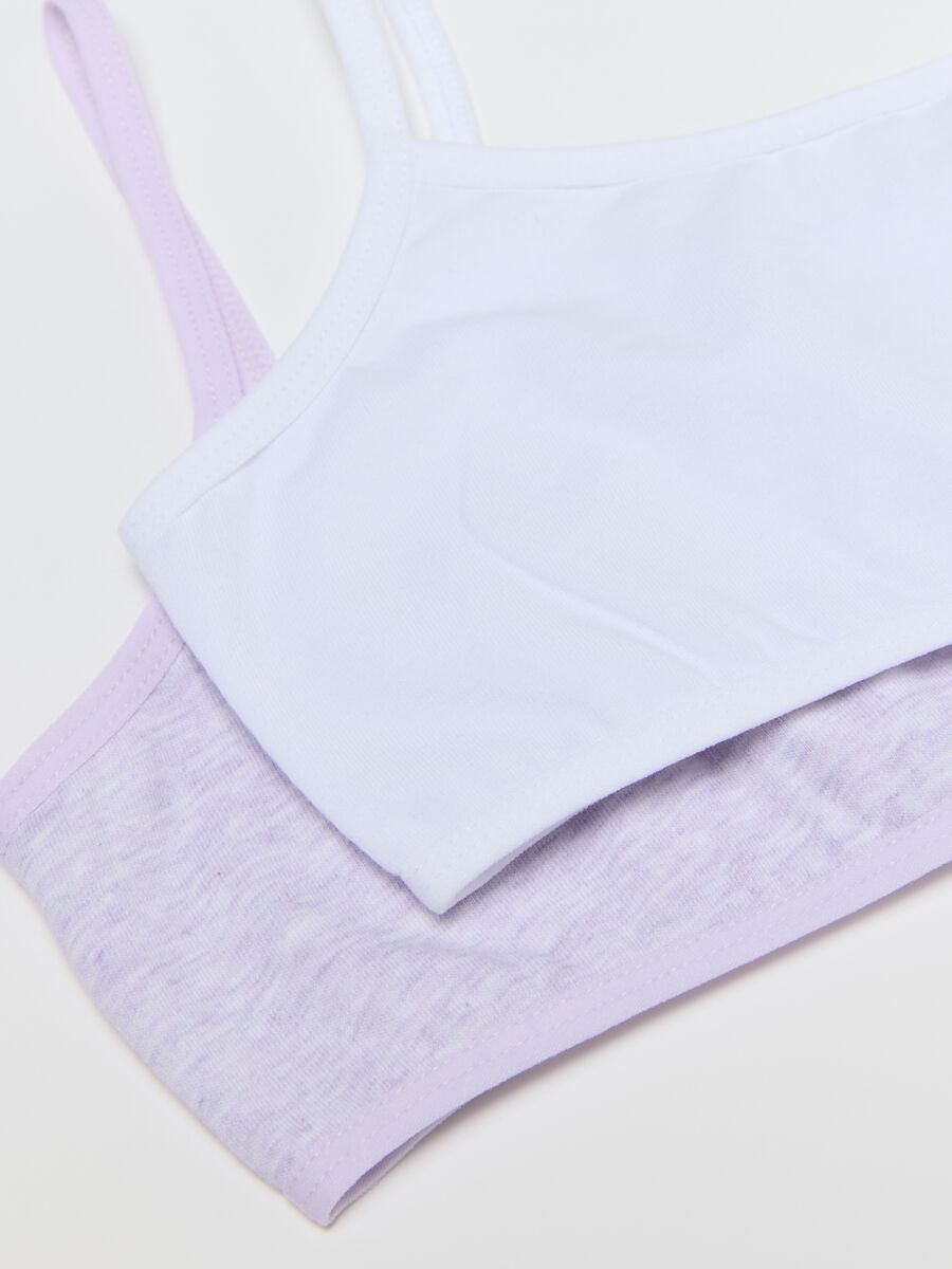 Girl's comfortable multi-colour bra twin pack in stretch cotton_2