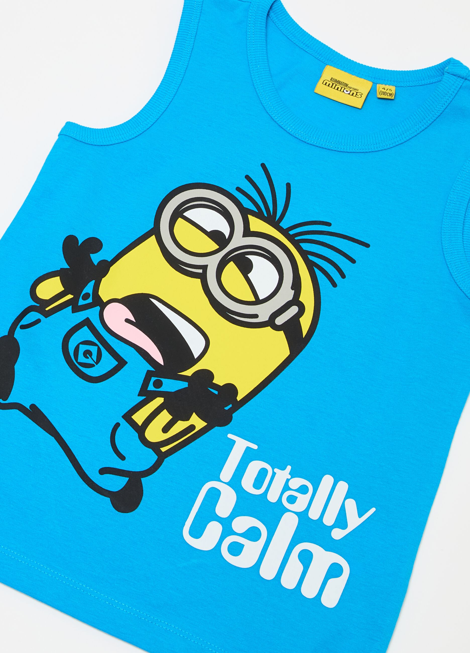 Cotton tank top with Minions print