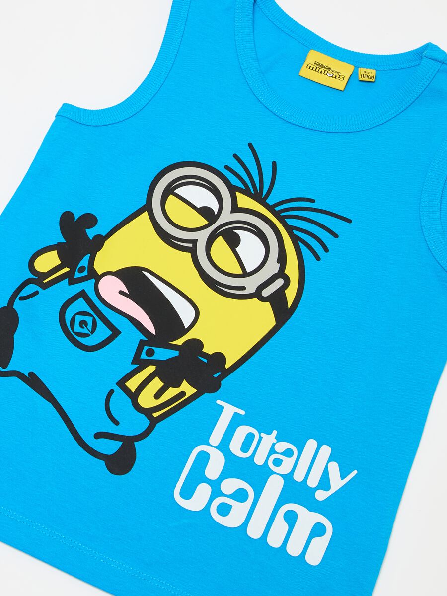 Cotton tank top with Minions print_2