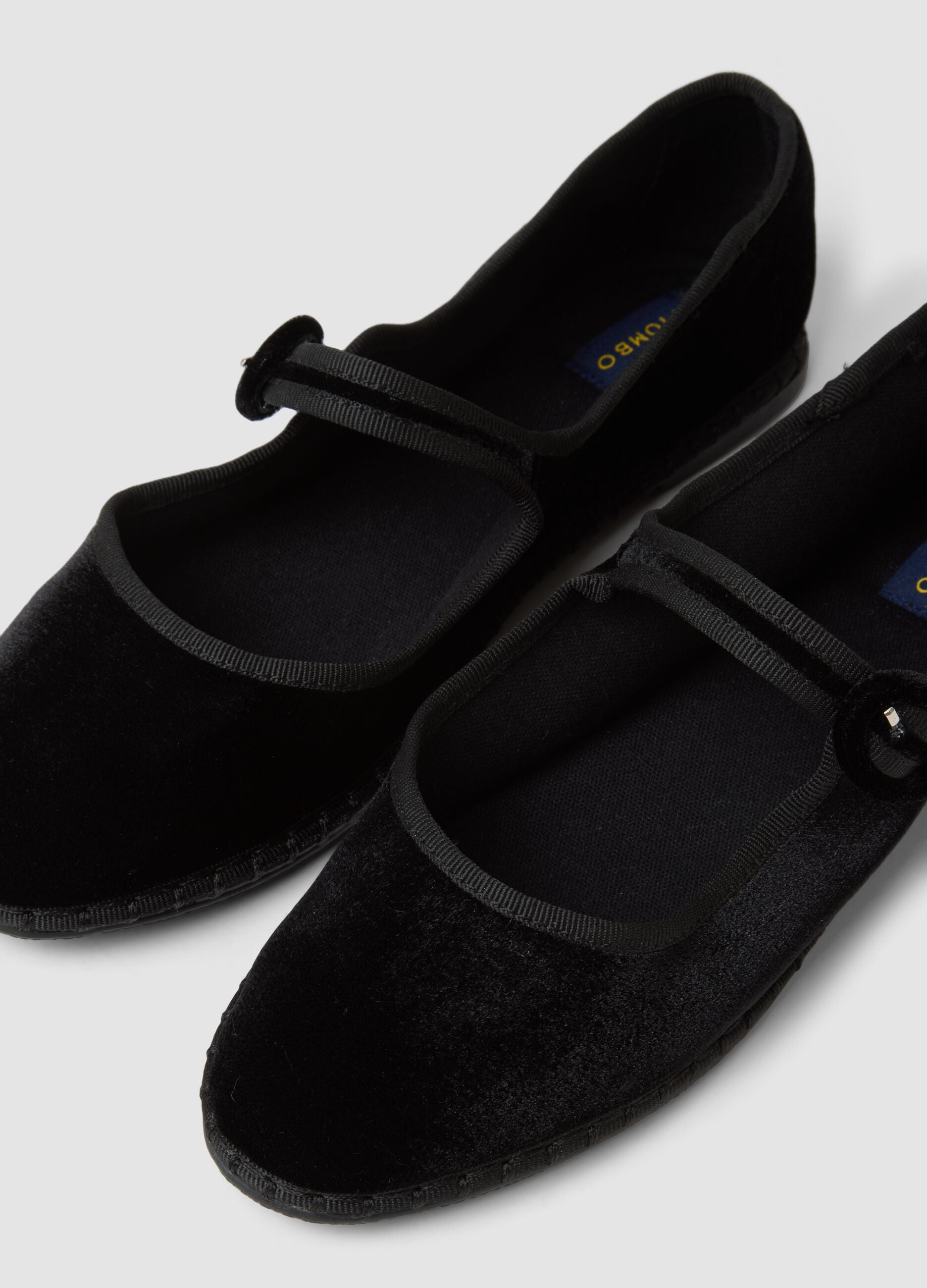 Black ballet flats with strap