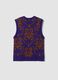 Purple and brown crew-neck wool-blend gilet_2