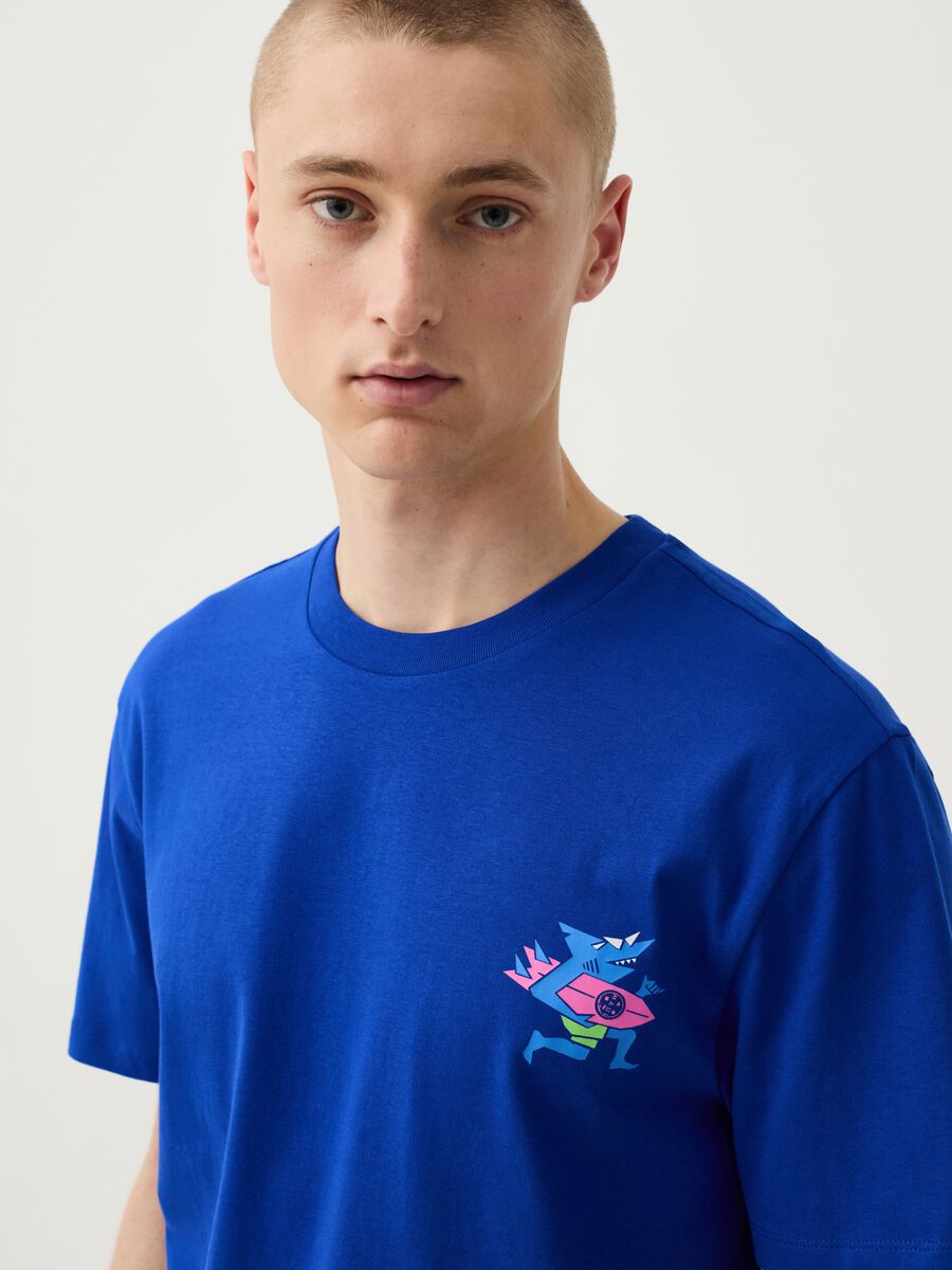 T-shirt with surf shark print_2