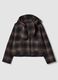 Brown wool and viscose blend hooded coat, regular fit_0