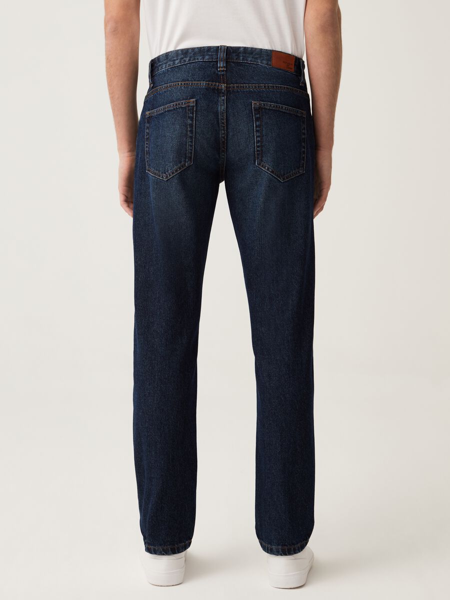 Regular fit jeans with discolouring_3