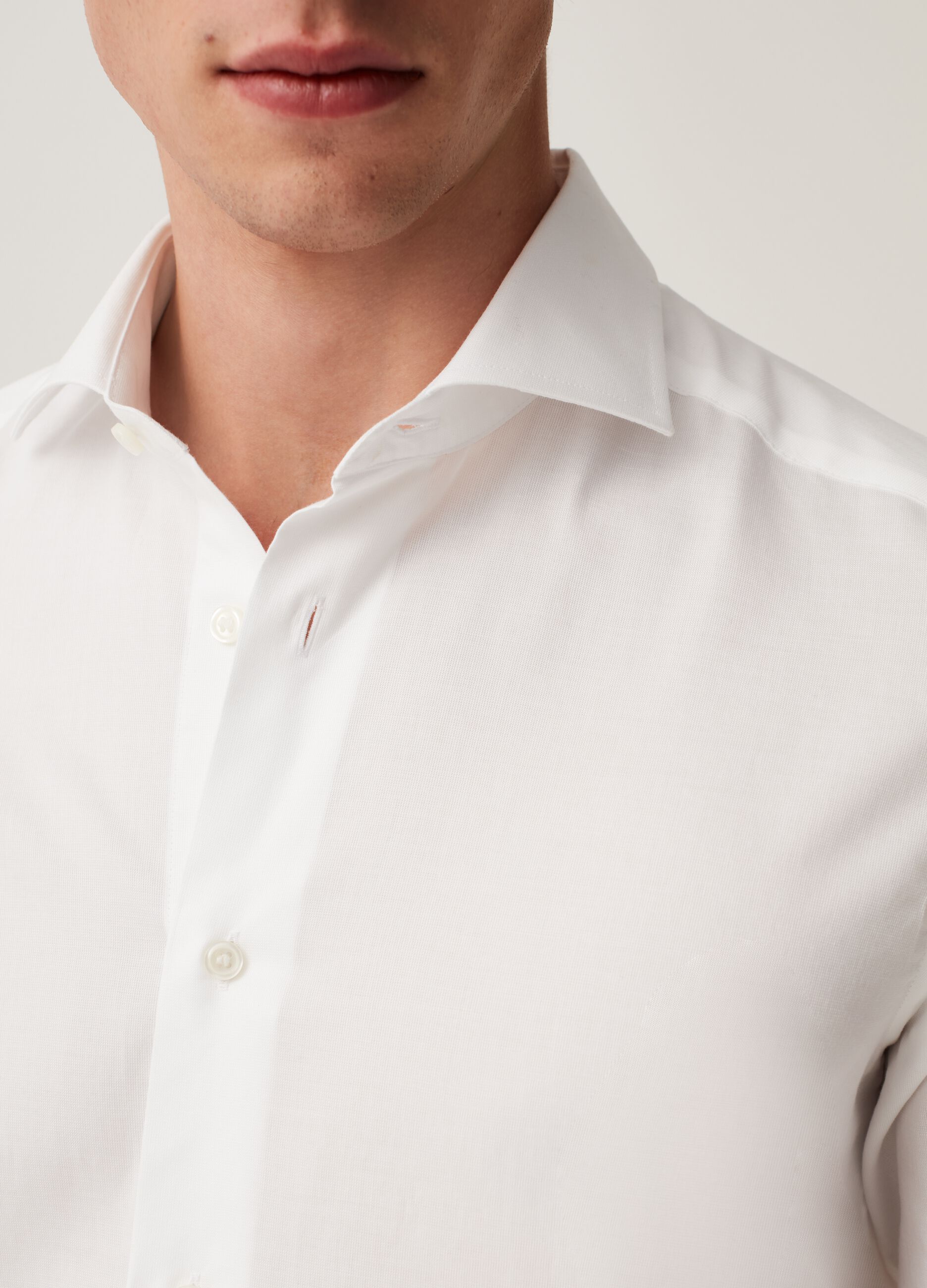 Slim-fit shirt in cotton