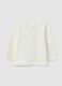 Newborn long-sleeve top in pure white cotton_1