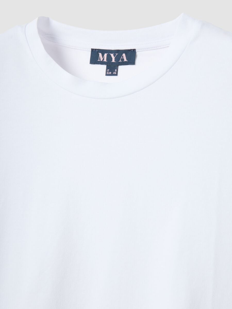 White cotton and stretch modal regular-fit T-shirt_5