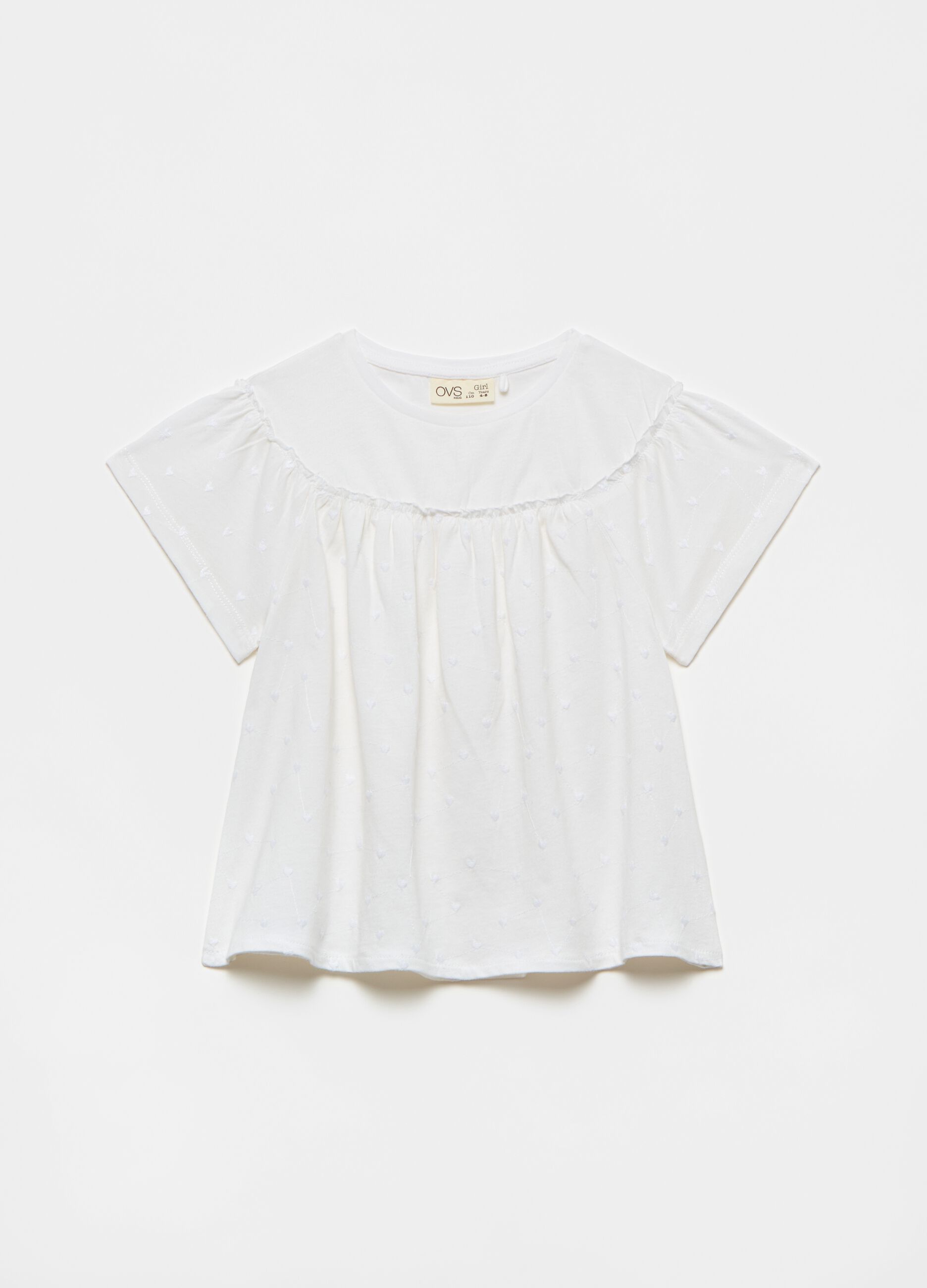 Camiseta de algodón 100% con bordados