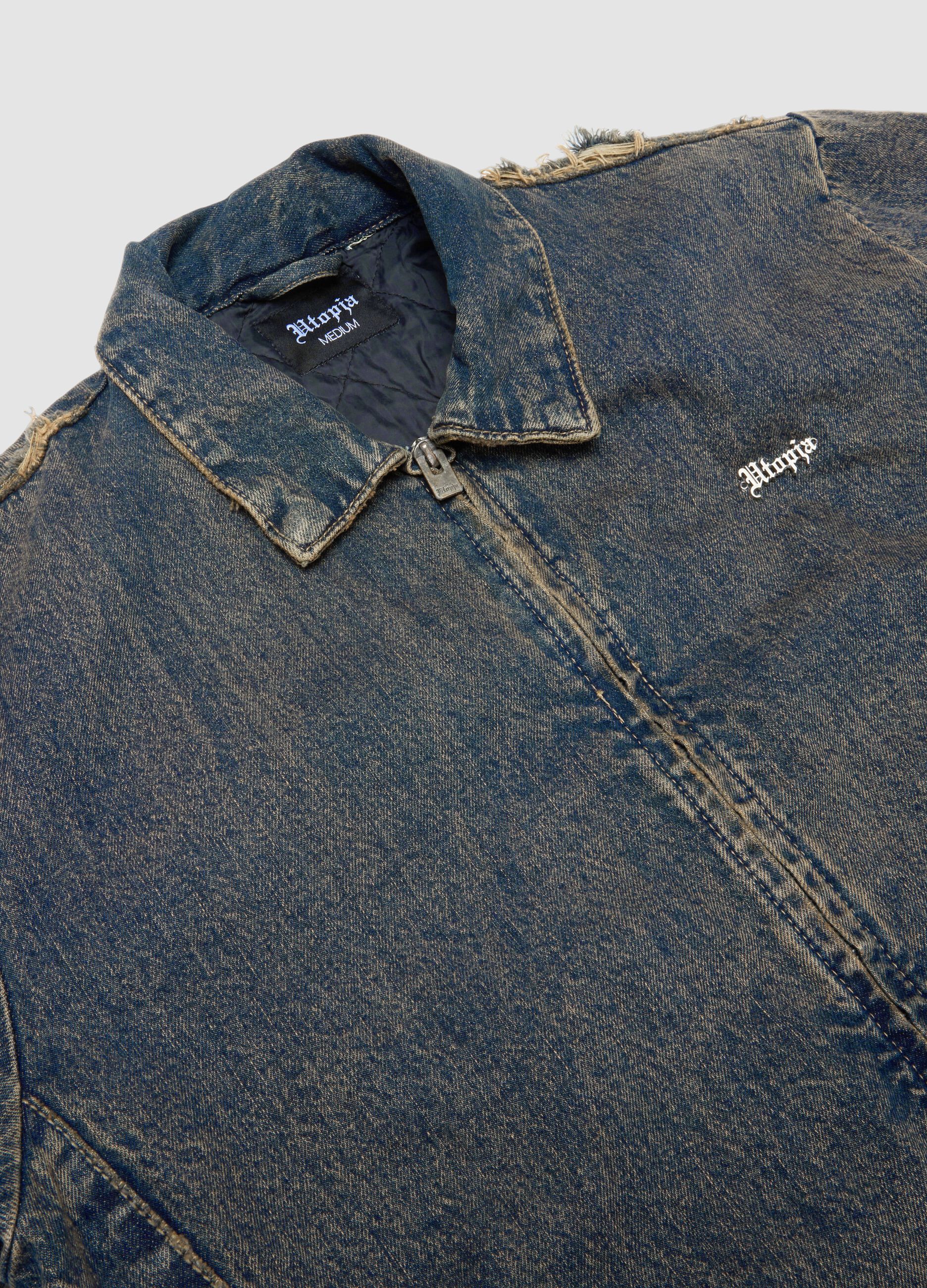 Denim Padded Jacket Vintage Dark Blue