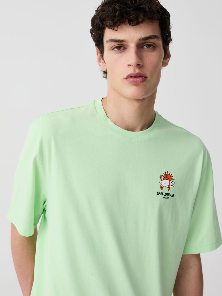 Camiseta de algodón con estampado surf_0