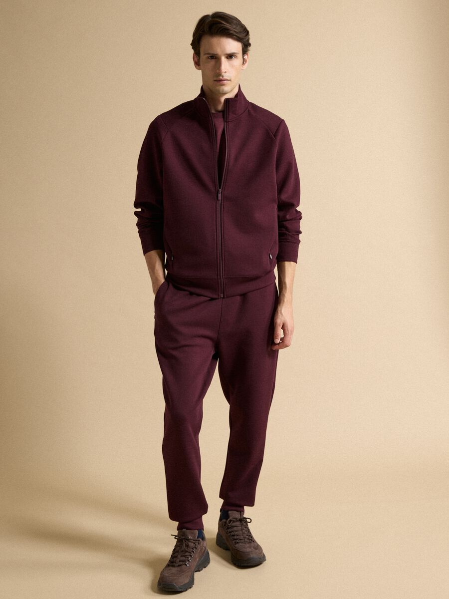 Red full-zip jacket with stretch Easy Dry fabric, regular fit_1