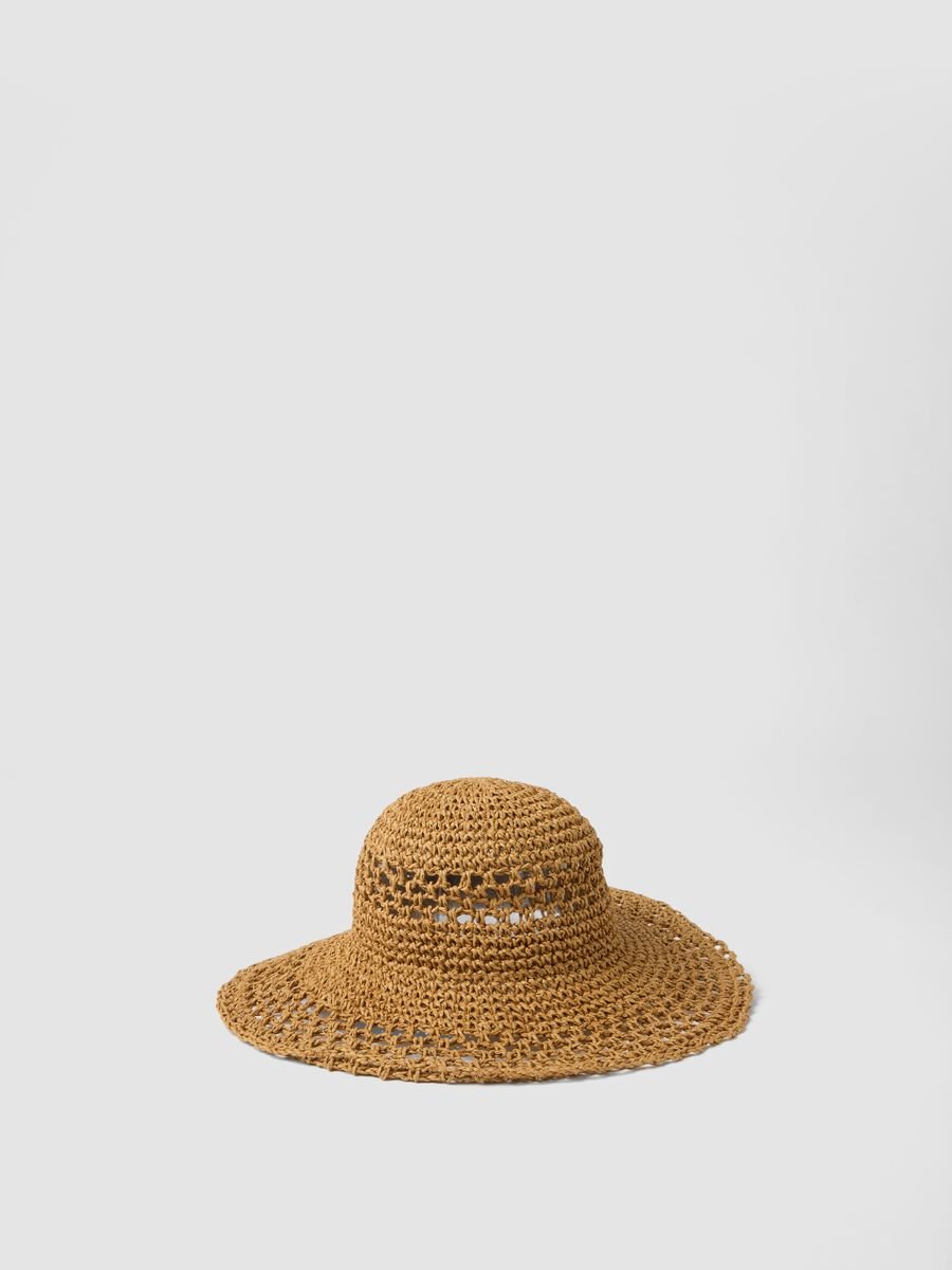 Pure paper-fibre hat in brown_0