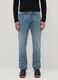 Blue slim fit pure cotton jeans_1