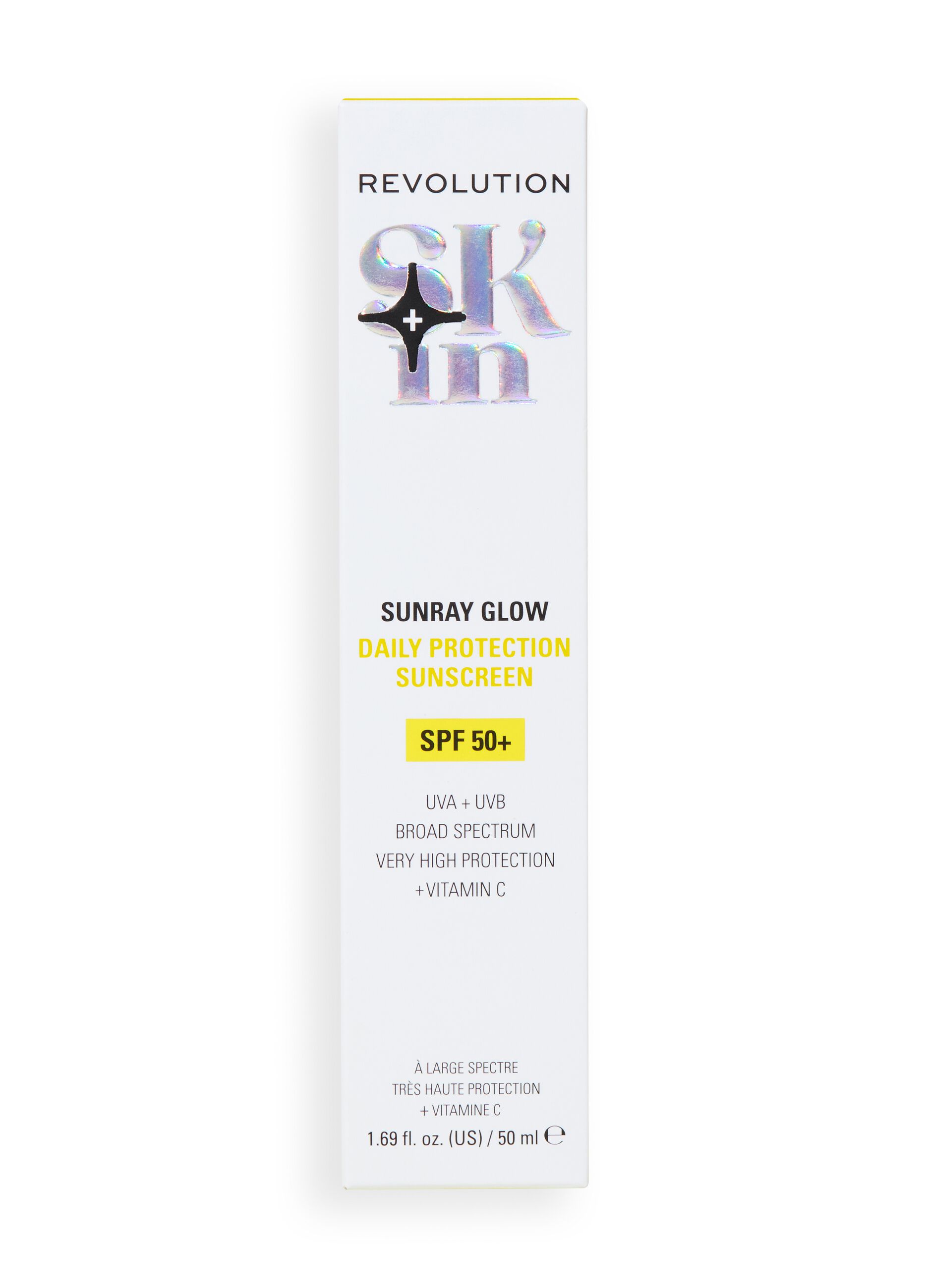 Revolution Skin Sunray Glow Daily Protection SPF 50+ Sunscreen with Vitamin C