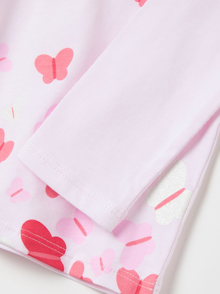 Cotton T-shirt with print and long sleeves_2