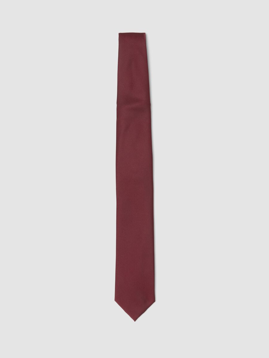 Burgundy red tie with 7.5 cm blade_0