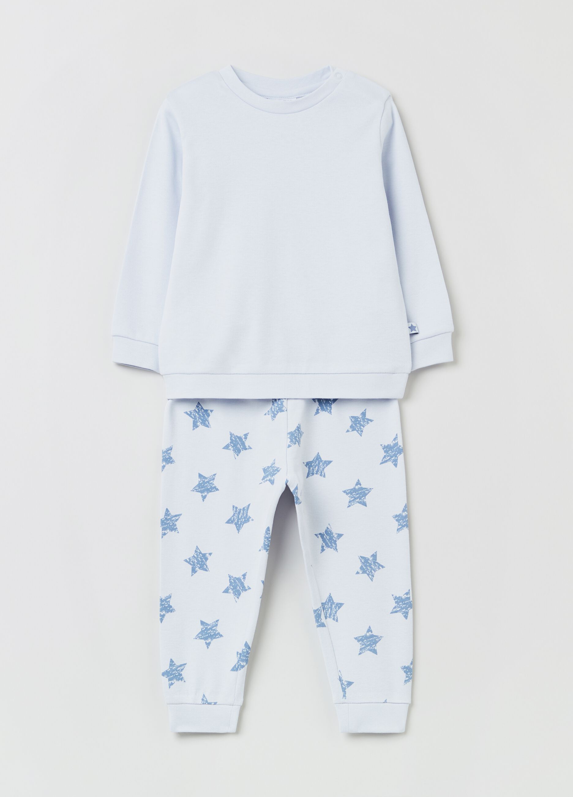 Cotton pyjamas with stars print
