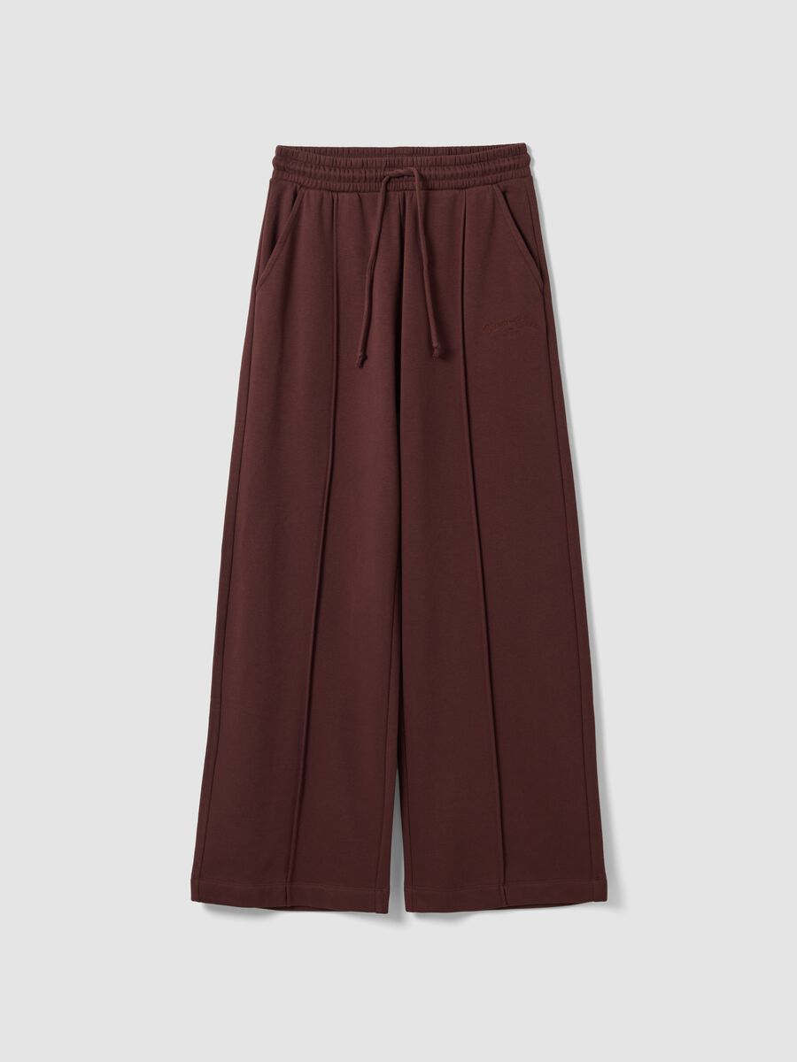Brown cotton-blend straight-fit joggers_4