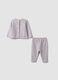 Conjunto rosa em malha de algod&atilde;o org&acirc;nico para beb&eacute; menina_1