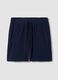 Blue cotton-blend Bermuda shorts_4
