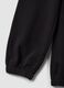 Black pure cotton fleece joggers, regular fit_3